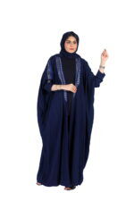 عباية تطريز قطري كحلي