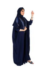 ⁦عباية تطريز قطري كحلي⁩ - الصورة ⁦3⁩