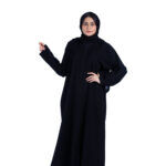 ⁦عبايه زهرة محدده بشك اسود⁩ - الصورة ⁦2⁩