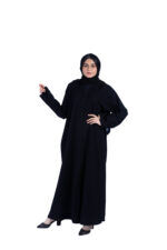 ⁦عبايه زهرة محدده بشك اسود⁩ - الصورة ⁦2⁩