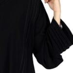 عباية كلوش كلاسيك محددة بخيوط بيج