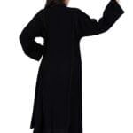 ⁦عباية كلوش كلاسيك محددة بخيوط بيج⁩ - الصورة ⁦5⁩