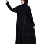 ⁦عباية كلوش النورس مخطط⁩ - الصورة ⁦3⁩