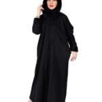 ⁦عبايه فروة اسود شامواه شتوية⁩ - الصورة ⁦3⁩