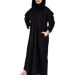 ⁦عبايه فروة اسود شامواه شتوية⁩ - الصورة ⁦4⁩