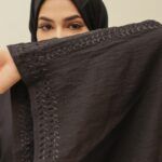 عبايه بقصة اماراتي أسود