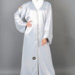 ⁦عبايه الجازار الطبيعي رمادي⁩ - الصورة ⁦2⁩