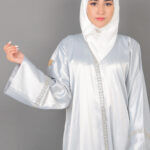 عبايه الجازار الطبيعي رمادي