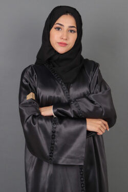 عبايه اسود الجازار الطبيعي