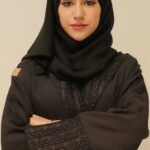 عبايه بليزر كريب لنن اسود