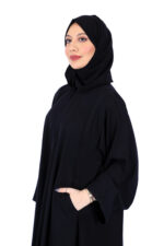 ⁦عباية بلاك بيري كلوش طقطق من الامام وبجيوب⁩ - الصورة ⁦5⁩