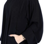 عباية بلاك بيري كلوش طقطق من الامام وبجيوب