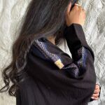 عباية قطرية بتطريز شك مخفى من الأمام