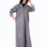 ⁦فروة رمادي شامواه شتوية⁩ - الصورة ⁦2⁩