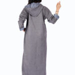 ⁦فروة رمادي شامواه شتوية⁩ - الصورة ⁦6⁩