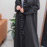 عباية فروه شتوي اسود