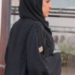 عباية كلوش منسوجة بـ خرز يدوي