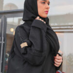 ⁦عبايه كلوش بتطريز ارى من اجناب مميزة⁩ - الصورة ⁦2⁩