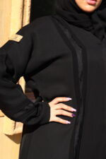 ⁦عبايه مزينه بفايفين كلاسيك⁩ - الصورة ⁦4⁩