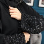 ⁦عباية شك ازدهار من اكمام وخرز لامع⁩ - الصورة ⁦3⁩