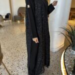 ⁦عبايه بليزر مندمجة بدانتيل من خلف وامام⁩ - الصورة ⁦7⁩