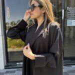 ⁦عبايه كلوش مزينه بفصوص على اطراف محدد⁩ - الصورة ⁦5⁩