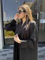 ⁦عبايه كلوش مزينه بفصوص على اطراف محدد⁩ - الصورة ⁦5⁩