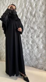 ⁦عبايه بشك سندس على اكمام مزينه بلون النحاسي⁩ - الصورة ⁦5⁩