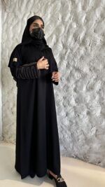 ⁦عبايه بشك سندس على اكمام مزينه بلون النحاسي⁩ - الصورة ⁦6⁩