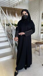 ⁦عبايه بشك سندس على اكمام مزينه بلون النحاسي⁩ - الصورة ⁦11⁩