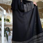 ⁦عبايه مطرزه من اكمام اسفل بلون النحاسي⁩ - الصورة ⁦4⁩