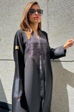 ⁦عبايه كتف منسوجه من امام بقماش جاكار⁩ - الصورة ⁦14⁩