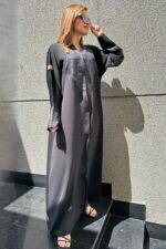 ⁦عبايه كتف منسوجه من امام بقماش جاكار⁩ - الصورة ⁦9⁩