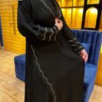 ⁦عبايه مريم بليزر من اجناب و تطريز بيج⁩ - الصورة ⁦3⁩