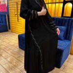 ⁦عبايه مريم بليزر من اجناب و تطريز بيج⁩ - الصورة ⁦5⁩