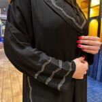 ⁦عبايه مريم بليزر من اجناب و تطريز بيج⁩ - الصورة ⁦6⁩