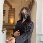 ⁦عبايه بليزر كلوش بتطريز شك اسود على اكتاف⁩ - الصورة ⁦12⁩