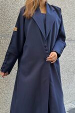 ⁦عباية كحلي بليزر مندمجة بطبقة داخلية⁩ - الصورة ⁦14⁩