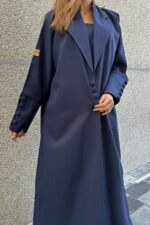 ⁦عباية كحلي بليزر مندمجة بطبقة داخلية⁩ - الصورة ⁦15⁩