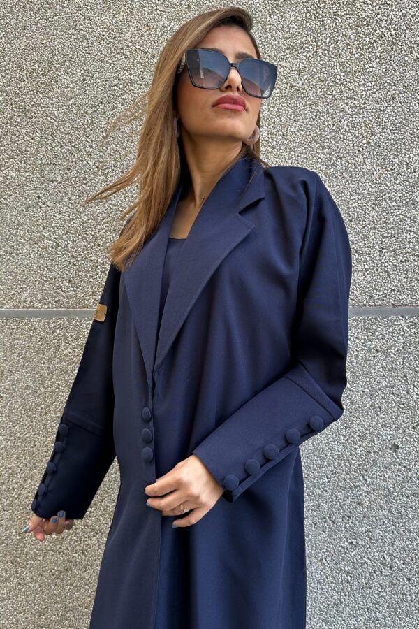 ⁦عباية كحلي بليزر مندمجة بطبقة داخلية⁩ - الصورة ⁦16⁩