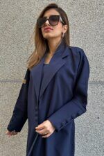 ⁦عباية كحلي بليزر مندمجة بطبقة داخلية⁩ - الصورة ⁦17⁩