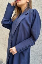 ⁦عباية كحلي بليزر مندمجة بطبقة داخلية⁩ - الصورة ⁦5⁩