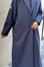 ⁦عباية كحلي بليزر مندمجة بطبقة داخلية⁩ - الصورة ⁦13⁩