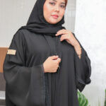 عباية كلوش نواعم بسحاب مخفى مزينه بزراير من امام