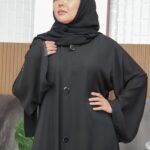 ⁦عباية كلوش نواعم بسحاب مخفى مزينه بزراير من امام⁩ - الصورة ⁦5⁩