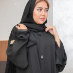 ⁦عباية كلوش نواعم بسحاب مخفى مزينه بزراير من امام⁩ - الصورة ⁦6⁩