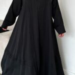 ⁦عبايه كلوش محددة باسود⁩ - الصورة ⁦11⁩