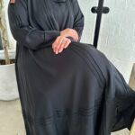 ⁦عبايه كلوش محددة باسود⁩ - الصورة ⁦10⁩