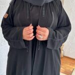 ⁦عبايه بشك اسود من امام بخرز ولولو اماراتي⁩ - الصورة ⁦5⁩