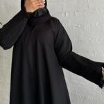 ⁦عبايه كلوش بشك مخفى على اكمام على شكل x⁩ - الصورة ⁦6⁩